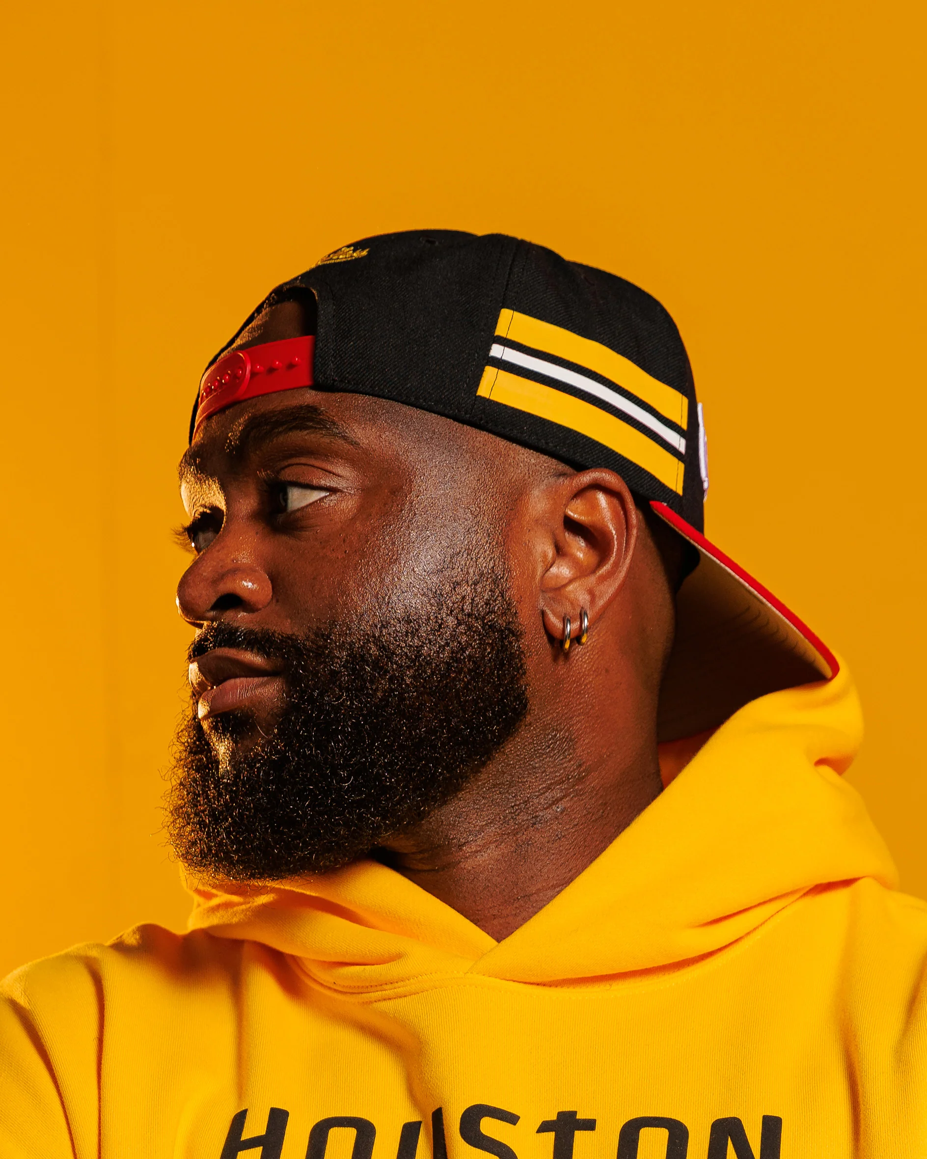 Men's Houston Rockets Mitchell & Ness Pro Pinch Adjustable Cap - Image 3