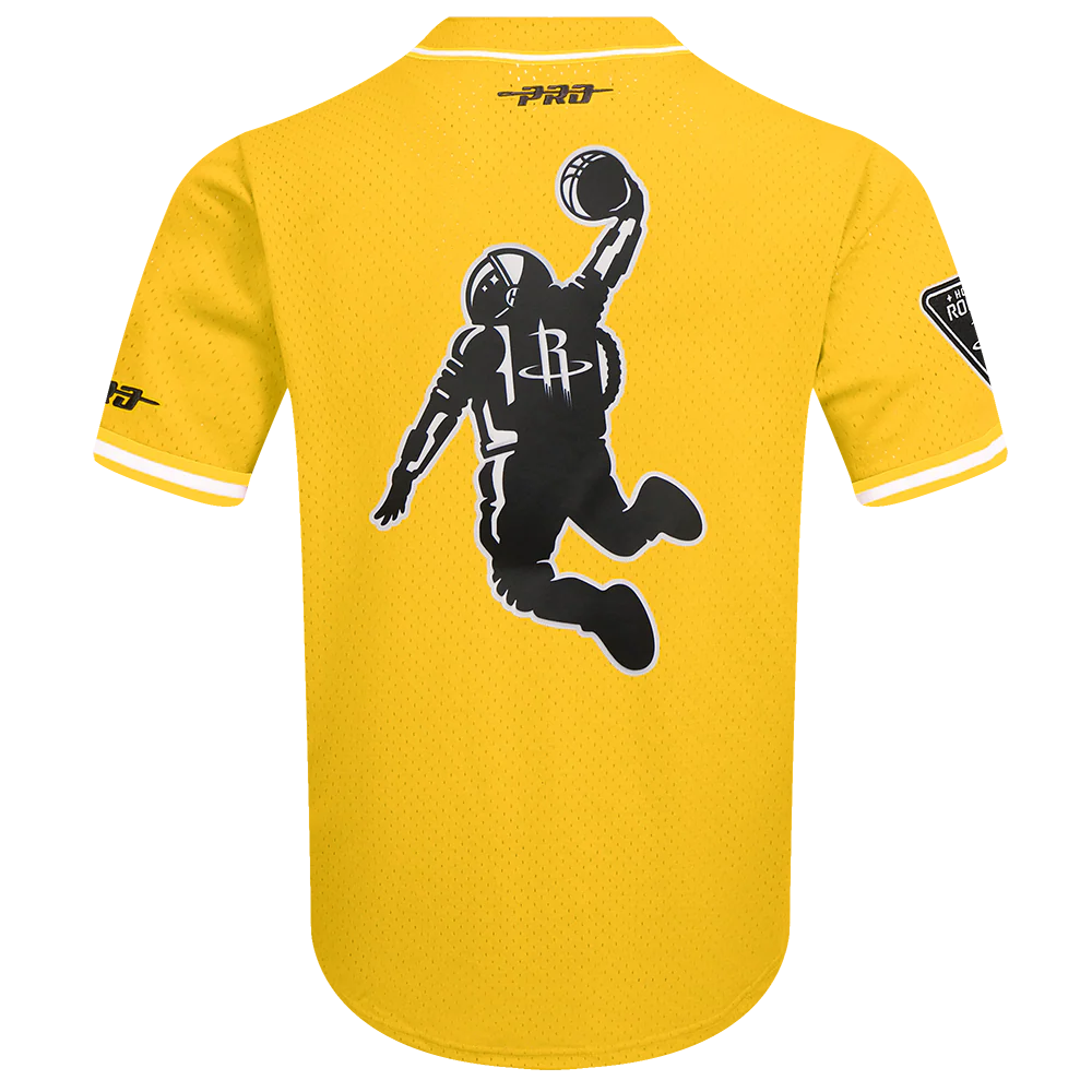 Men's Houston Rockets Pro Standard Baseball Jersey (Yellow) - Image 4