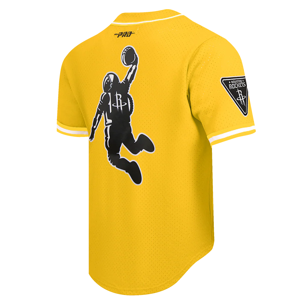 Men's Houston Rockets Pro Standard Baseball Jersey (Yellow) - Image 5