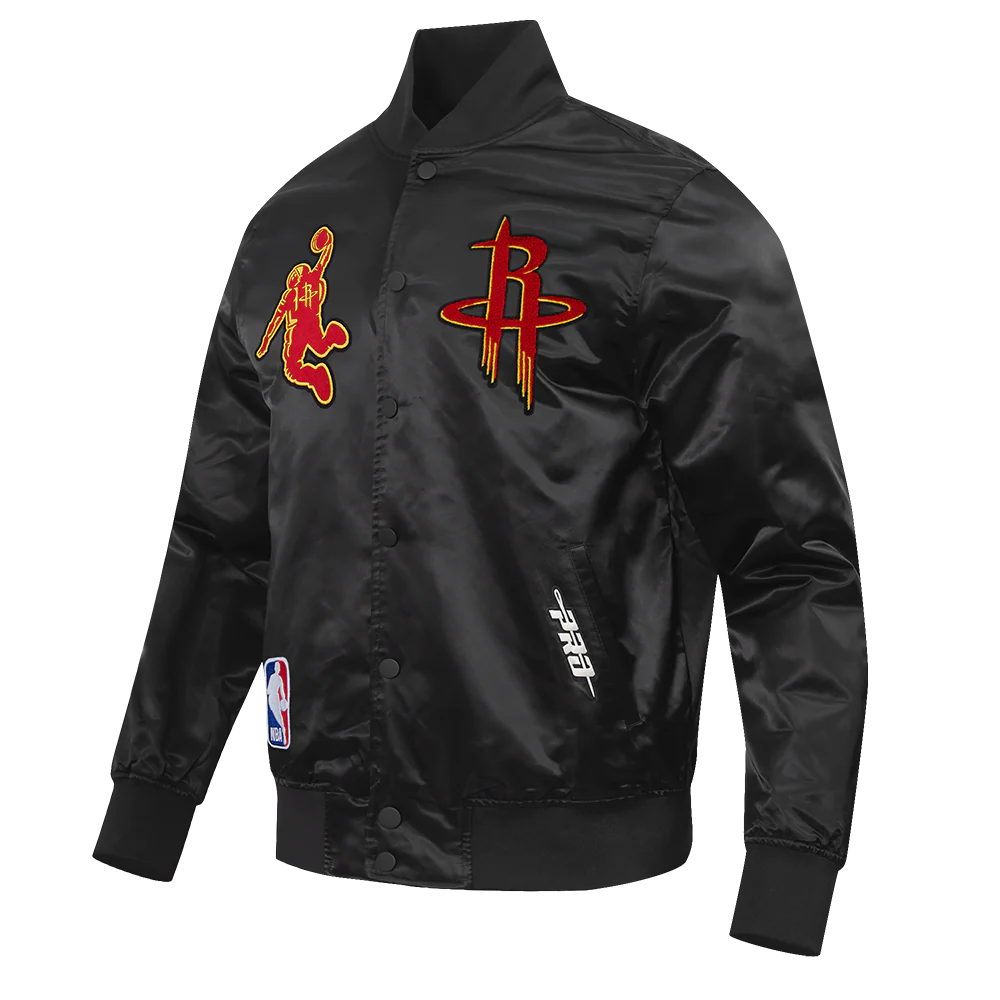 Men's Houston Rockets Pro Standard Satin Jacket (Black) - Image 4