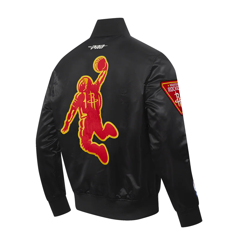 Men's Houston Rockets Pro Standard Satin Jacket (Black) - Image 6