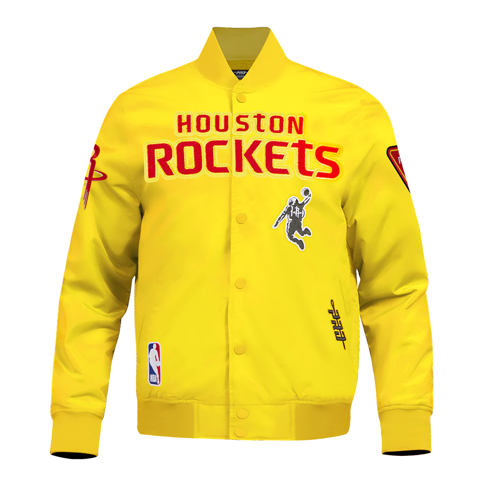 Men's Houston Rockets Pro Standard Satin Jacket (Yellow) - Image 3