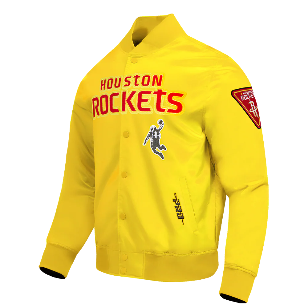 Men's Houston Rockets Pro Standard Satin Jacket (Yellow) - Image 4