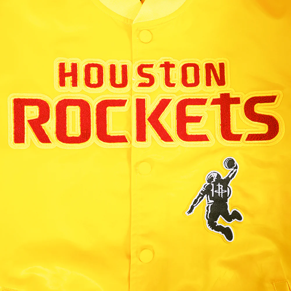 Men's Houston Rockets Pro Standard Satin Jacket (Yellow) - Image 7