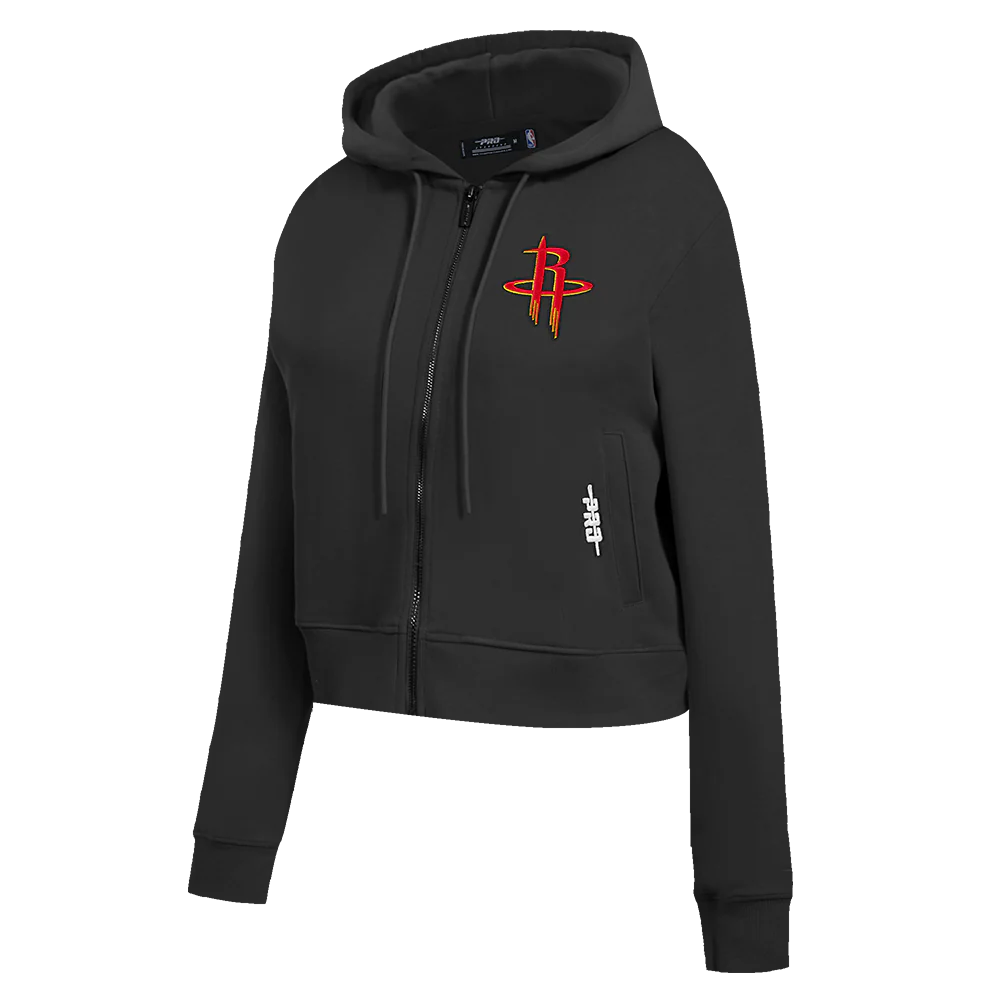 Women's Houston Rockets Pro Standard Full Zip Hoodie (Black) - Image 3